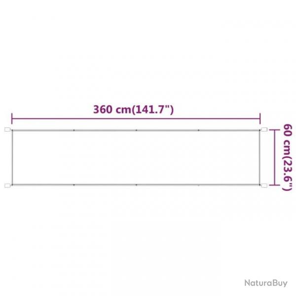 Auvent vertical Beige 60x360 cm Tissu oxford 148249