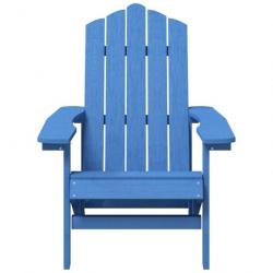Chaise de jardin Adirondack avec table PEHD Bleu aqua 3095703