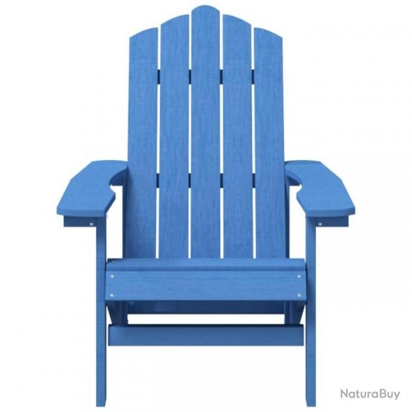 Chaise de jardin Adirondack avec table PEHD Bleu aqua 3095703