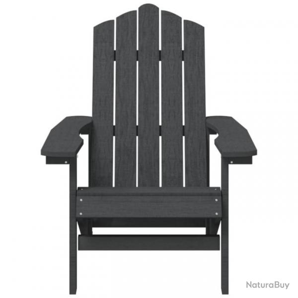 Chaises de jardin Adirondack avec table PEHD Anthracite 3095705