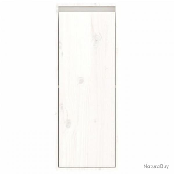 Armoire murale Blanc 30x30x80 cm Bois de pin massif 813497