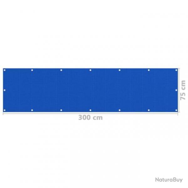 cran de balcon Bleu 75x300 cm PEHD 310980