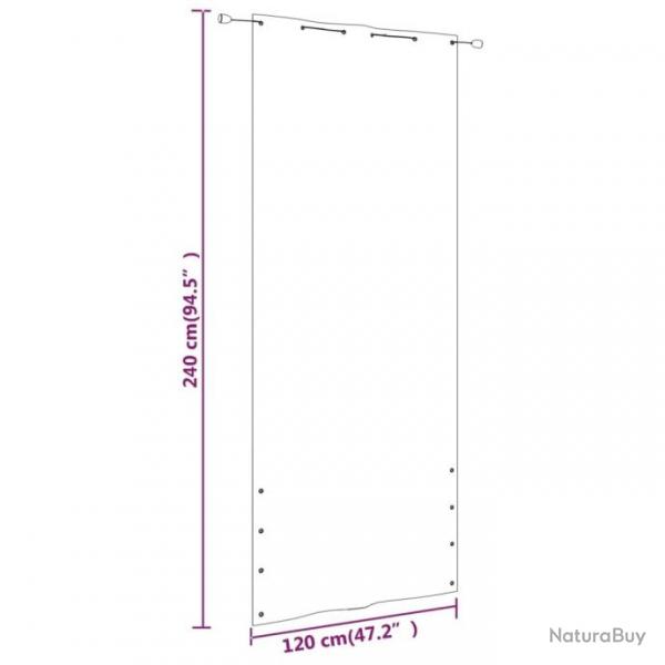 cran de balcon Terre cuite 120x240 cm Tissu Oxford