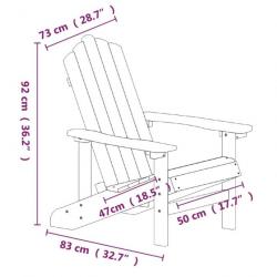 Chaises de jardin Adirondack 2 pcs PEHD Marron 3095694