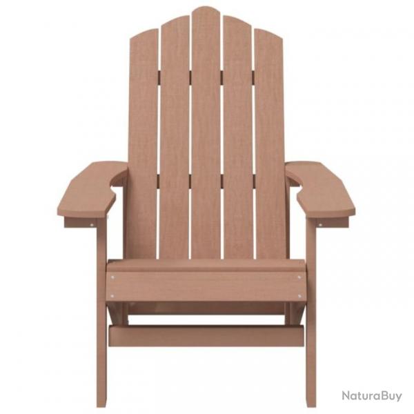 Chaises de jardin Adirondack avec table PEHD Marron 3095706