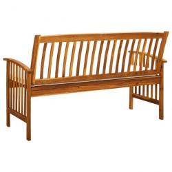 Banc de jardin avec coussin 147 cm Bois d'acacia massif 312134