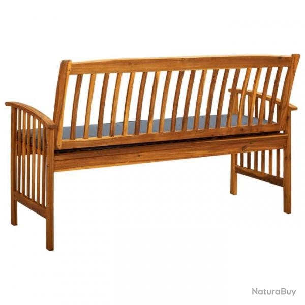 Banc de jardin avec coussin 147 cm Bois d'acacia massif 312135