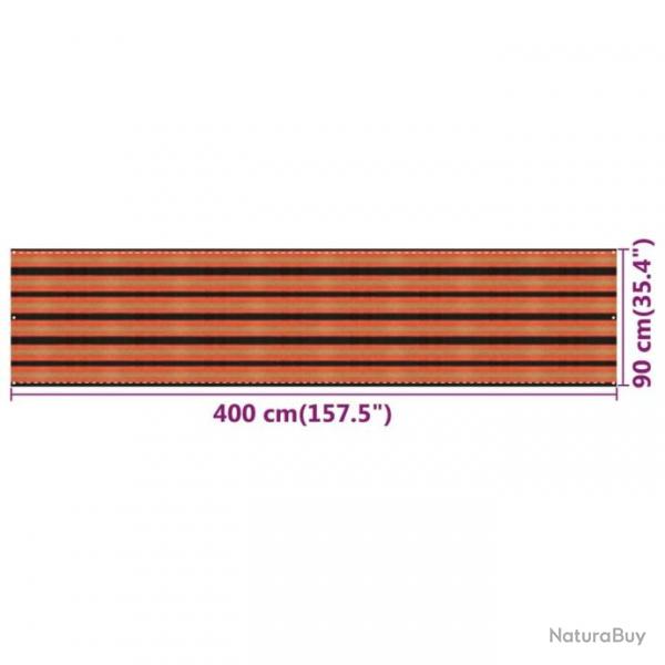 cran de balcon Multicolore 90x400 cm PEHD 310901