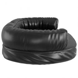 Lit pour chien ergonomique Mousse Noir 75x53 cm Similicuir 171323