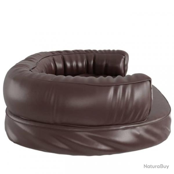 Lit pour chien ergonomique Mousse Marron 88x65 cm Similicuir 171321