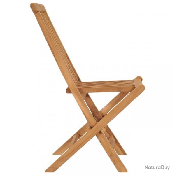 Chaises pliables de jardin 6 pcs Bois de teck solide 3096591