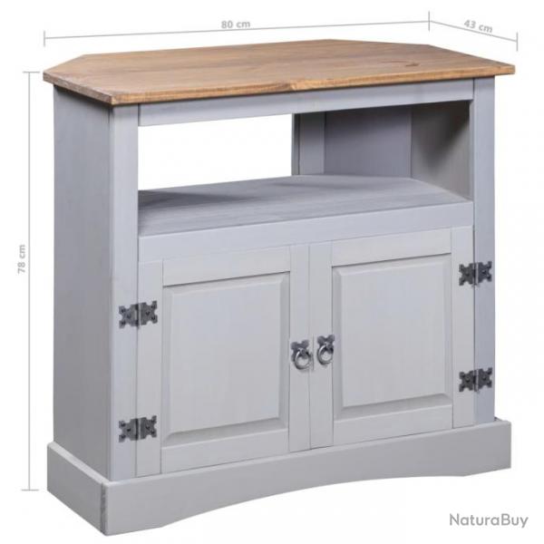 Table console Gamme Corona Pin mexicain Gris 80x43x78 cm 282629