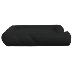 Coussin avec oreillers pour chien Noir 115x100x20 cm Tissu 171201