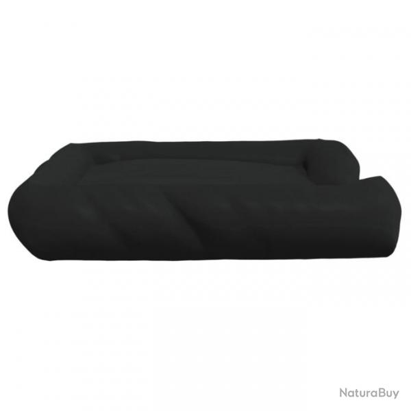 Coussin avec oreillers pour chien Noir 115x100x20 cm Tissu 171201