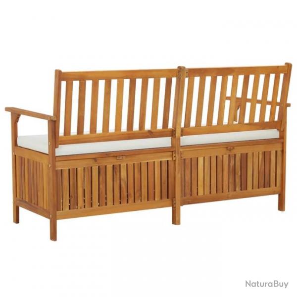 Banc de rangement avec coussin 148 cm Bois d'acacia solide 316737