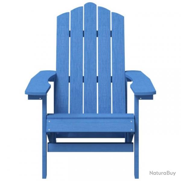 Chaises de jardin Adirondack avec table PEHD Bleu aqua