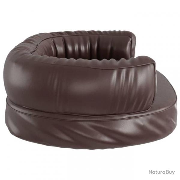 Lit pour chien ergonomique Mousse Marron 60x42 cm Similicuir 171319