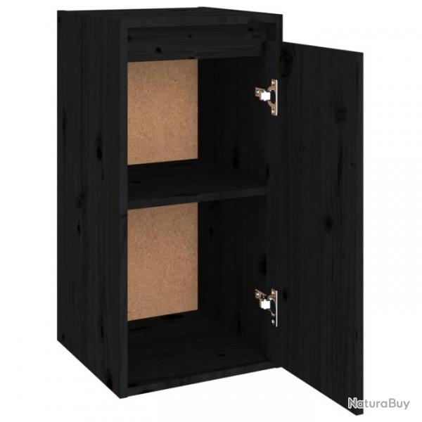 Armoire murale Noir 30x30x60 cm Bois de pin massif 813493