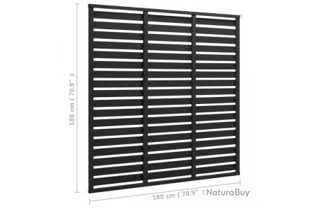 Panneau de clôture WPC 180x180 cm Noir 318111 - Accessoires divers clôture  (9363549)