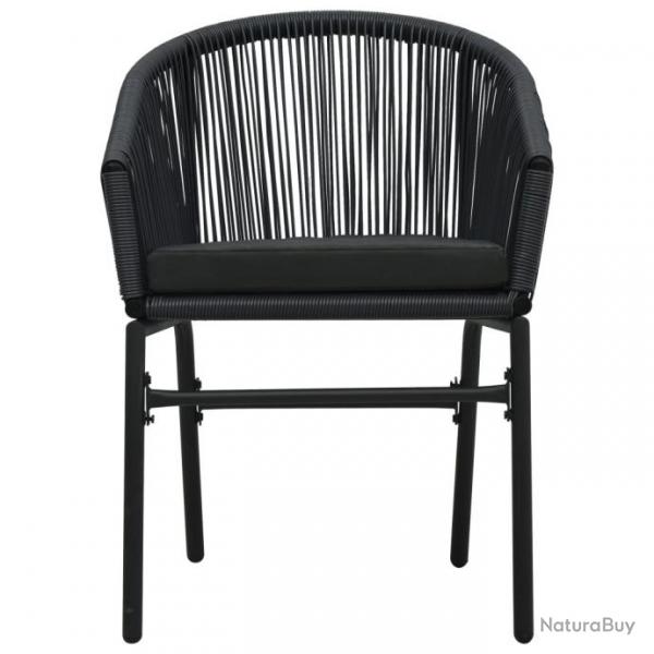 Ensemble de salle  manger de jardin 3 pcs Noir 3099239