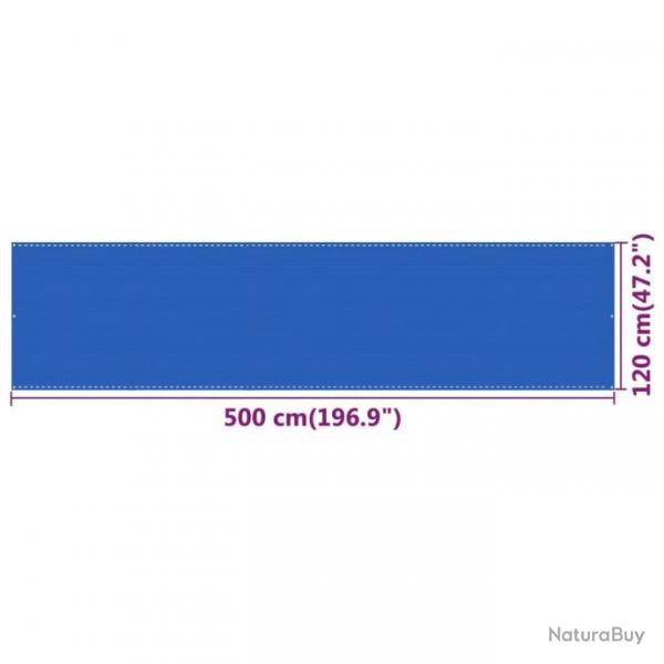 cran de balcon Bleu 120x500 cm PEHD 310990