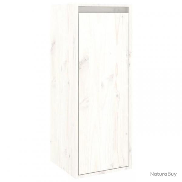 Armoires murales 2 pcs Blanc 30x30x80 cm Bois de pin massif 813498