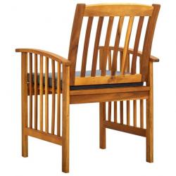 Chaises à dîner de jardin 2pcs et coussins Bois d'acacia massif 312130