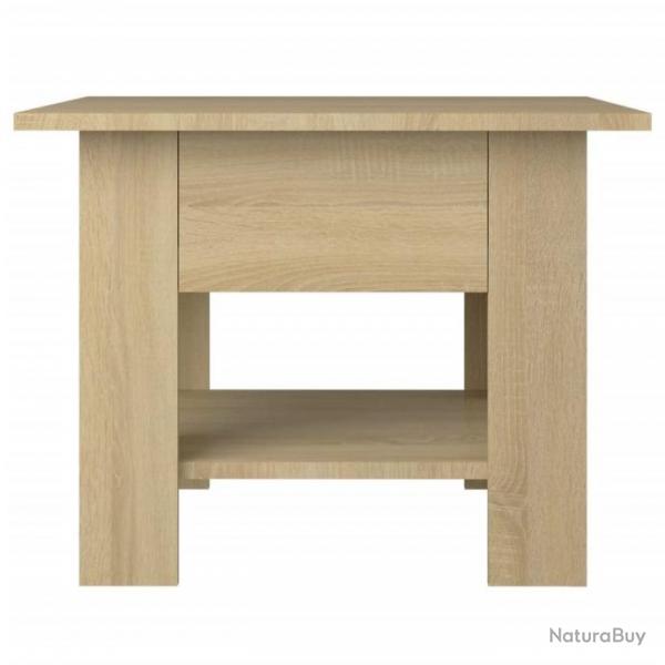 Table basse Chne Sonoma 55x55x42 cm Agglomr 810265