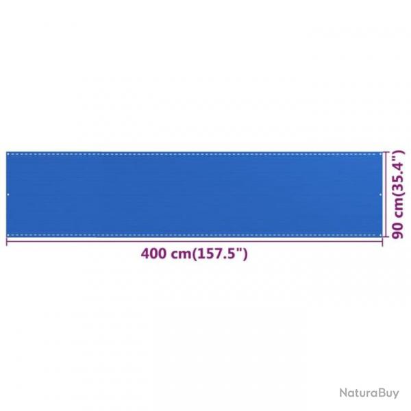 cran de balcon Bleu 90x400 cm PEHD 310985