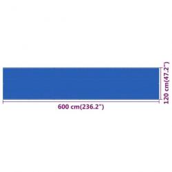 Écran de balcon Bleu 120x600 cm PEHD 310991