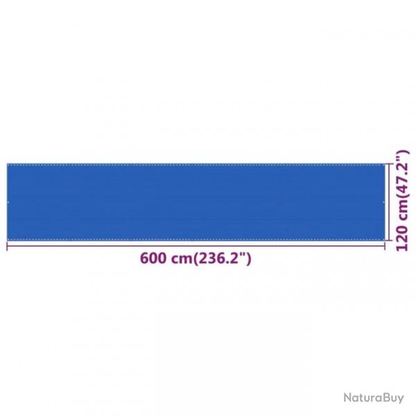 cran de balcon Bleu 120x600 cm PEHD 310991