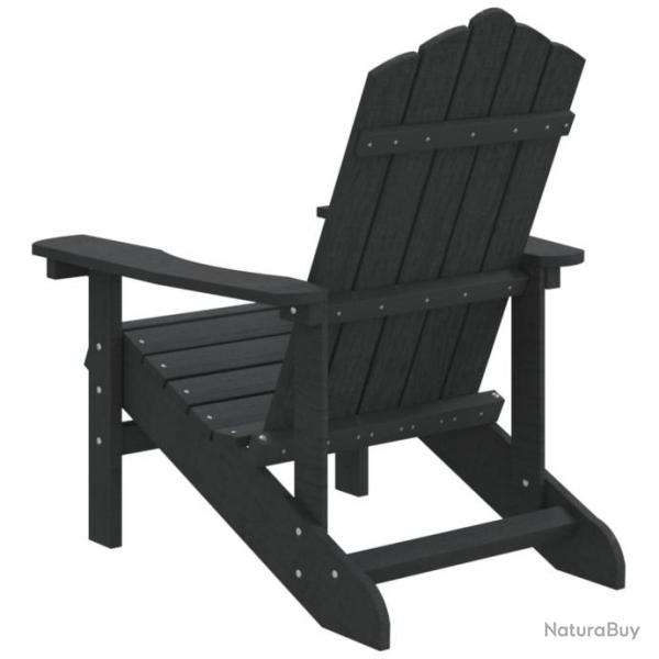 Chaise Adirondack de jardin PEHD Anthracite 318638