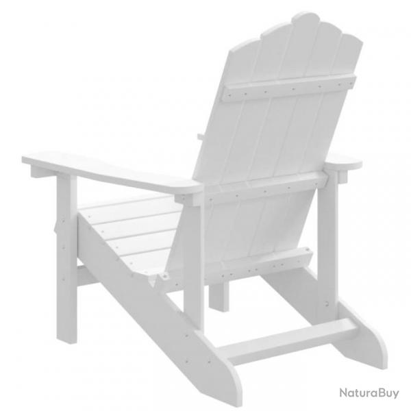 Chaise Adirondack de jardin PEHD Blanc 318637