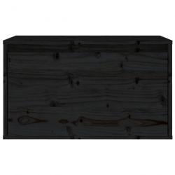 Armoire murale Noir 60x30x35 cm Bois de pin massif 813453