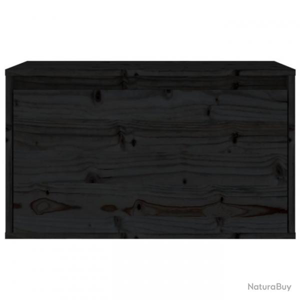 Armoire murale Noir 60x30x35 cm Bois de pin massif 813453