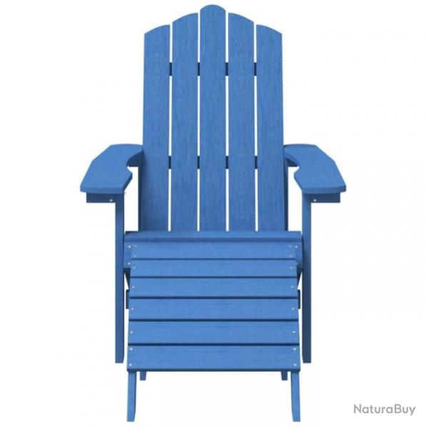 Chaises de jardin Adirondack repose-pied table PEHD Bleu aqua 3095715