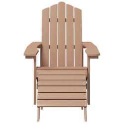 Chaises de jardin Adirondack 2pcs avec repose-pieds PEHD Marron 3095698