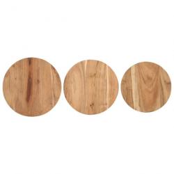 Tables d'appoint 3 pcs Bois d'acacia solide 320687