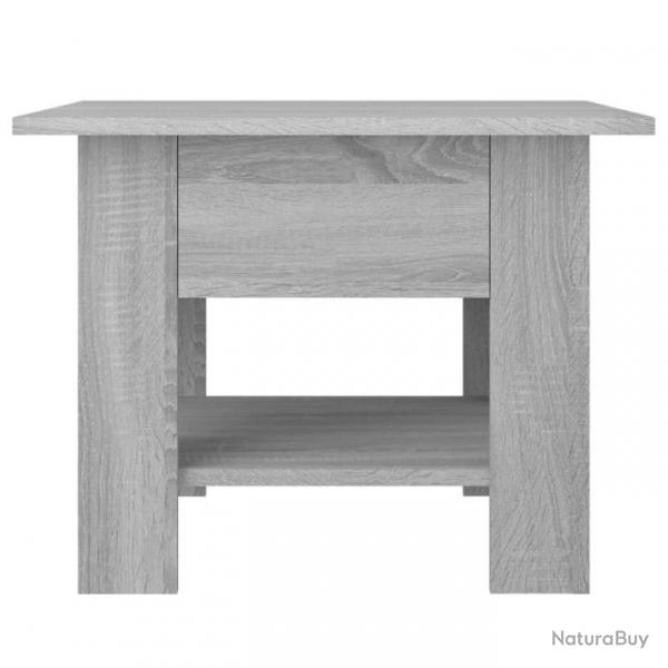 Table basse Sonoma gris 55x55x42 cm Agglomr 813078