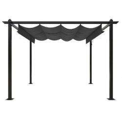 Tonnelle de jardin avec toit rétractable 3x3 m Anthracite 318535