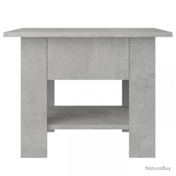 Table basse Gris bton 55x55x42 cm Agglomr 810266