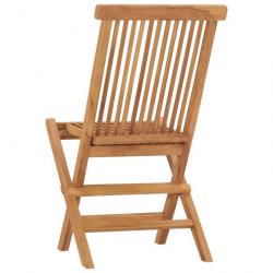 Chaises pliables de jardin 8 pcs Bois de teck solide 3096592