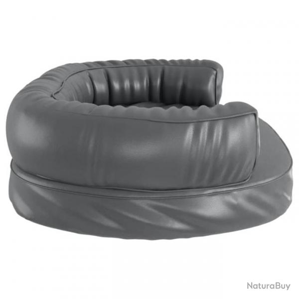 Lit pour chien ergonomique Mousse Gris 75x53 cm Similicuir 171317