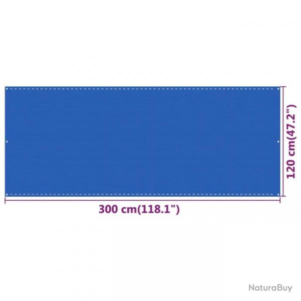 cran de balcon Bleu 120x300 cm PEHD 310988