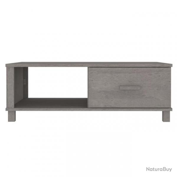 Table basse Gris clair 100x55x35 cm Bois massif de pin 340455