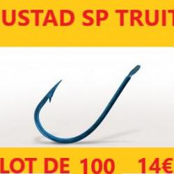 hameçons  MUSTAD SOFT BAIT TRUITE BLEU à PALETTE N° 6 pochette de 10 x 10 soit  100 hameçons