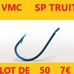 hameçons  VMC SPÉCIAL TRUITE BLEU à PALETTE N° 8 pochette de 10 x 5 soit  50 hameçons