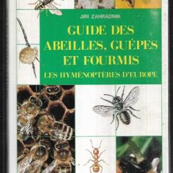 guide des abeilles, guêpes et fourmis ,les hymenoptères en europe de jiri zahradnik