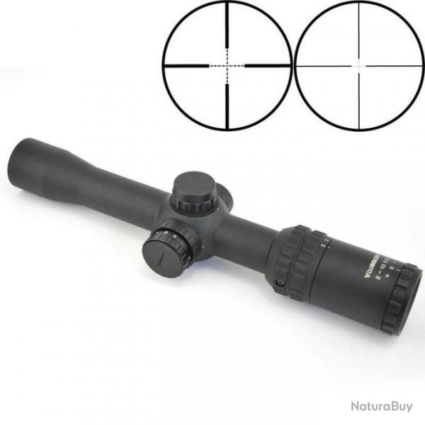 Visionking 2-10x32 Lunette de Vise Tir Optique Tactique 30mm Lumineux Mil-Dot Fusil de Chasse