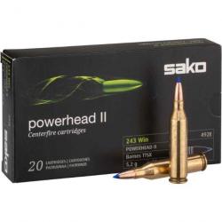 Sako .243 Win. Powerhead II (Barnes TTSX) 80 Gr Sans Plomb